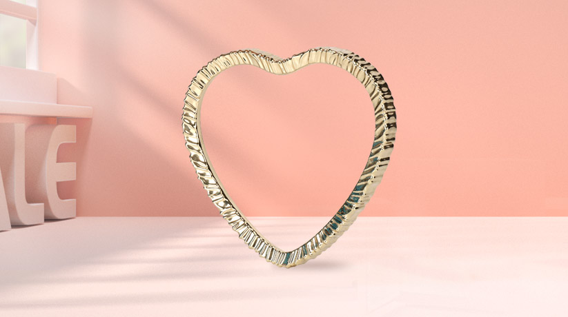 鋅合金心形飾品定制參數圖